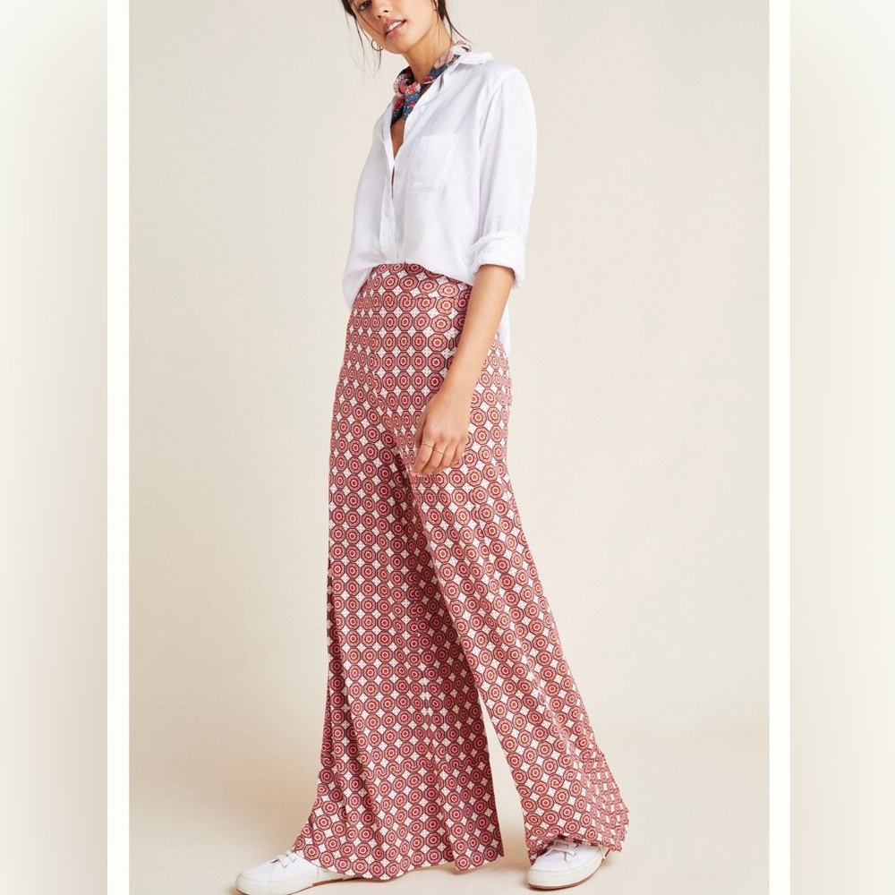 Farm Rio/ Anthropologie Wide Leg pants Sz S